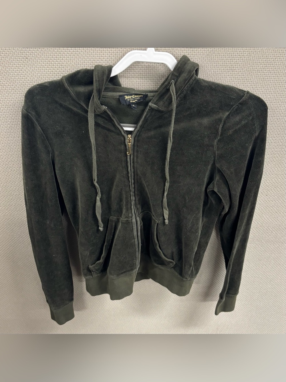 Juicy Couture Black Label Y2K Velour Zip Jacket Size S